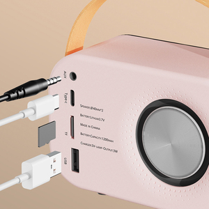 Altavoz Bluetooth Retro Vintage YX006, IP67 Impermeable, Sonido HIFI, Puerto para Tarjeta TF, Luz LED, Portátil para Exteriores, Regalo, Venta al Por Mayor OEM - Product Image 5