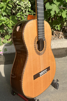 Gitar Klasik Spanyol Vintage Profesional Aiersi Brand dengan Desain Fretboard Buatan Tangan, Bracing Kisi, dan Top Cedar Solid