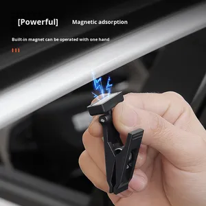 Multifunctional <b>Car</b> Magnetic Card Holder & Sunshade Curtain with ABS Material Interior Kits Adhesive Receipt Organizer <b>Clips</b> - Product Image 1