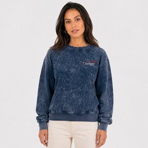 Sudadera Premium para Mujer con Lavado Ácido, Algodón y Forro Polar, Puños Acanalados, Hombros Caídos, Estilo Urbano, Sudadera de Moda para Mujer con Lavado Ácido - Product Image 1