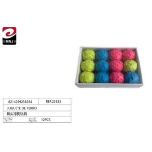Giocattolo per cani Bone Ball, 12 pezzi, giocattolo colorato in gomma per animali domestici - Product Image 1