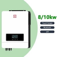 6Kw 8Kw 10Kw 12Kw Çift Üçlü String Güneş Enerjisi MPPT Ev Tipi DC/AC İnverter %100 Verimli Tek Fazlı IP65 Şebeke Bağlantılı 50Hz 48VDC 240VAC