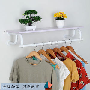 ราวแขวนเสื้อผ้าติดผนังเหล็กดัด ที่เก็บของโลหะรูปสี่เหลี่ยมผืนผ้า ทนทานสำหรับติดหลังประตูบนผนัง - Product Image 4