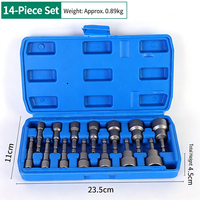 AUTO Ensemble de 12 embouts hexagonaux magnétiques robustes pour tournevis, manchons magnétiques pour l'entretien automobile
