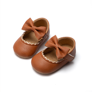 Chaussures Bébé Fille Personnalisables avec Logo, Nœud Papillon, en Cuir PU, Semelle PVC, Style Mary Jane, Chaussures de Cérémonie et de Berceau - Product Image 4