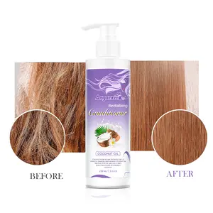 Acondicionador de cabello profundo de aceite de coco de protección de color de reparación de etiqueta privada para cabello seco y rizado de mujer