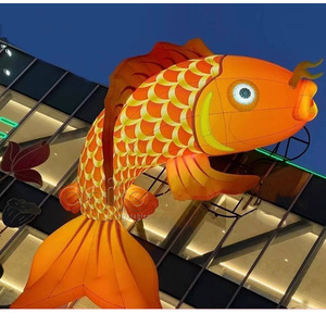 ไฟประดับตรุษจีน บอลลูนกา<span class=keywords><strong>ร์</strong></span>ตูนเป่าลม ตกแต่งงานเทศกาล ตัวมาสคอตปลาคราฟเป่าลมขนาด<span class=keywords><strong>ยักษ์</strong></span> - Product Image 2