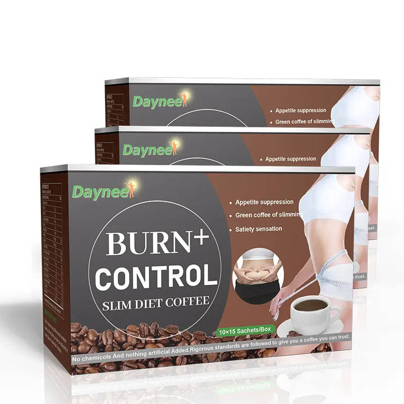 Afslankende Groene Koffie Oem Private Label Gezonde Kruiden Zwart Instant Gewichtsverlies Natuurlijke Brandwond Controle Slanke Dieet Koffie