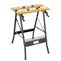 Table de travail de menuiserie à hauteur réglable télescopique en métal pliable Table de travail avec composant moteur