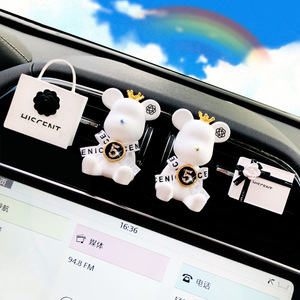 Modern Solid Violent Bear Car Air Freshener Perfume Air <strong>Vent</strong> Decoration <strong>Diffuser</strong> Interior Accessories for Women's Car Fragrance - Product Image 1
