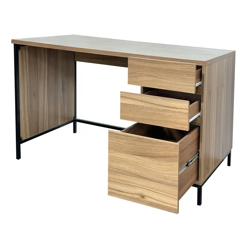 Platzsparender heißer Verkauf billiger Holz-Computer tisch mit 3 Schubladen moderner Student Office Desk Organizer klassischer Schreibtisch Büromöbel