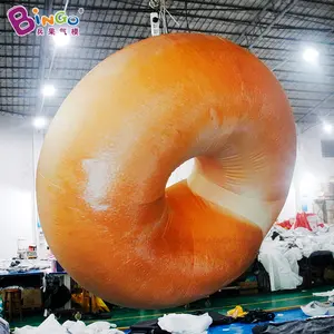 Recém projetar publicidade personalizada inflável comida modelo partido inflável Donut Design gigante Bagel inflável