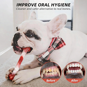 Juguete de Hueso para Masticar para Perros de Nailon Resistente con Huesos Reales de AFP, Alivio de la Ansiedad, Juguete para Masticar de Larga Duración para Perros Mordedores Agresivos - Product Image 6