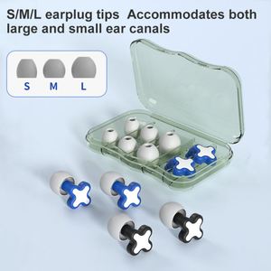 Tapones para los Oídos Reutilizables para Natación, Viajes y Conciertos, con Estuche, Reducción de Ruido, Tapones de Silicona para Dormir, Protección Auditiva - Product Image 3