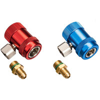 R-1234YF H & L adaptateurs de coupleur rapide voiture A/C collecteur charge laiton plastique Couple rapide pour climatiseur réfrigérant R1234YF