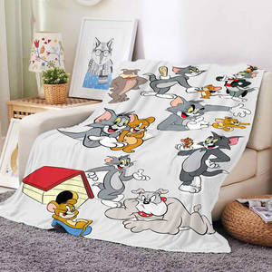 Cheap Wholesale Cute Cartoon Cat Mouse Animals Blanket Small Moq Custom High Quality <b>Plush</b> Blankets Gifts for Baby Kids Adults - Product Image 5
