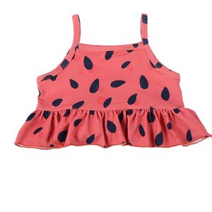 Nouvelle collection : Ensemble short et débardeur imprimé pastèque et léopard pour bébés filles – Vêtements décontractés - Product Image 6