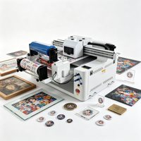 Impresora UV DTF 6090 XP600 de Cama Plana y Rollo a Rollo para Películas AB, Etiquetas de Cristal y Carcasas de Teléfono