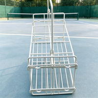 Étagère de rangement pliable en fil métallique robuste de qualité professionnelle, mobile, pour usage en terrain d'entraînement, organisateur de comptoir, support d'équipement