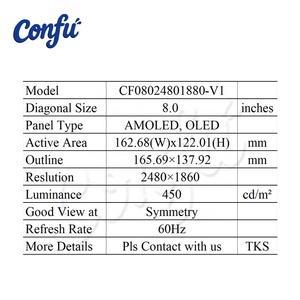 Modulo Display AMOLED Flessibile e Arrotolabile CONFU 8 Pollici 2480*1860 con Pannello Touch Capacitivo CTP Ultra Sottile - Product Image 2