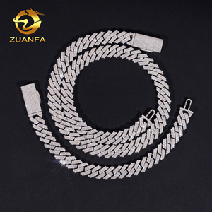 USA Local Stock Cuban Chain Moissanite Hip Hop Jewelry 12mm Diamond Cuban Link Chain <strong>925</strong> <strong>Silver</strong> Iced Out Cuban <strong>Bracelet</strong> for <strong>Men</strong> - Product Image 2