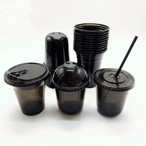 गुंबद ढक्कन के साथ डिस्पोजेबल स्पष्ट पालतू आइसक्रीम कप के साथ डिस्पोजेबल स्पष्ट पालतू आइसक्रीम कप यू आकार कप कस्टम 12 16 औंस - Product Image 1