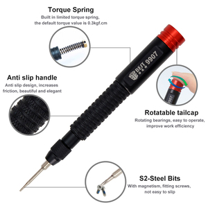 Jeu de 5 mini tournevis de précision de type stylo, OEM, DIY, couple fixe, alliage d'aluminium, acier, 5 embouts magnétiques, certifié CE - Product Image 6