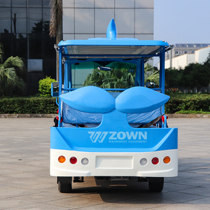 Vehículo Turístico Eléctrico al Aire Libre con Forma de Tiburón Azul, con Techo, Autobús Panorámico para Visitas a Acuarios - Product Image 1