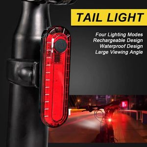 Universal Fit Bike Tail <b>Light</b> Custom Logo <b>USB</b> <b>Rechargeable</b> COB LED 4 Modes Promotional Gift High Elasticity Strap Cycling <b>Light</b> - Product Image 5