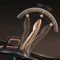 Chaise de bureau moderne en cuir, pivotante, réglable en hauteur, avec dossier confortable, idéale pour l'étude et le travail.