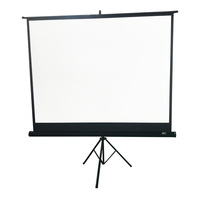 Support de projecteur portable en alliage d'aluminium blanc mat Telon 74 pouces 16:9 avec un angle de vue de 170 degrés pour écran extérieur