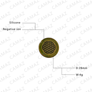 Pegatina Personalizada con Diseño de Flor de la Vida, Escudo Cuántico Anti-Radiación, 2472 Iones Negativos, Fuente de Infrarrojos Lejanos, Fabricante OEM, Venta al Por Mayor - Product Image 3