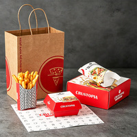 Boîte à hamburger jetable personnalisée avec logo pour drive-thru, emballage rapide pour poulet frit et frites, boîte à clapet pour frites