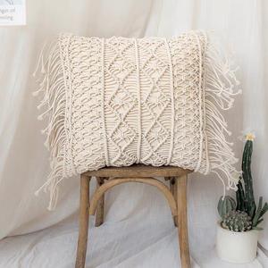 <span class=keywords><strong>Housse</strong></span> de <span class=keywords><strong>coussin</strong></span> vintage tissée à la main, rayée, bohème, à franges, pour hôpital et hôtel - Product Image 3