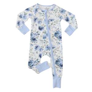Combinaison pour bébé fille en bambou imprimé pêche RTS de haute qualité, vêtements pour enfants de 0 à 5 ans, bébé zippé - Product Image 5