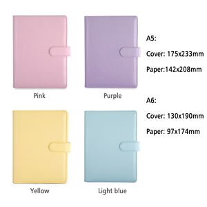 Macaroon Colors PU Leather Cover A5 <strong>A6</strong> Planner <strong>Diary</strong>/leather Agenda Planner with Custom logo - Product Image 6