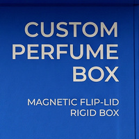 Scatola Regalo Personalizzata Blu per Colonia e Profumo, Scatola Magnetica con Confezione in Carta Profumata e Scatola per Presentazione Fragranze