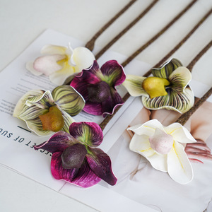 Orchidée artificielle réaliste en PVC souple, idéale pour la décoration de mariage, de la maison et comme accessoire pour la Saint-Valentin - Product Image 1