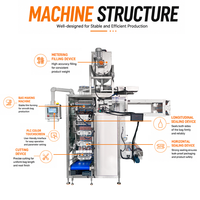 Automatische VFFS multi-lane zakjesvuller en -verpakkingsmachine voor vloeibare ijslollies, honing, fruitgelei en sticks