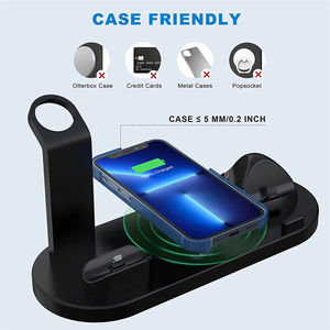 Support de chargeur sans fil magnétique 4 en 1, charge rapide 15W, aimant puissant pour iPhone, <span class=keywords><strong>Airpods</strong></span>, iWatch, <span class=keywords><strong>Android</strong></span>, multi-appareils - Product Image 4