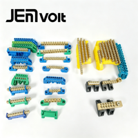 Barre de distribution JEMA, barre neutre de type pont, barre de terre en laiton, bande de bornes pour montage sur rail DIN, câblage électrique