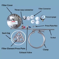 Filtre de précision à collier de serrage rapide, élément filtrant en coton PP à bride DN25 10 000 L/min
