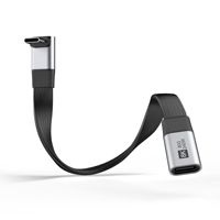 Cable de Extensión USB-C Plano Multifuncional de Cobre con Diseño en Ángulo Recto; 80 Gbps de Alta Velocidad, Compatible con USB4 Thunderbolt 3/4; 240 W