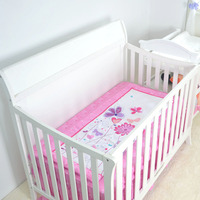 Parure de lit pour bébé, ensemble de literie en coton, Design Floral violet, dessin animé, pour berceau de bébé