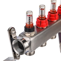 Système de chauffage par le sol radiant PEX moderne Thermostat Manifold Gauge HVAC Parts Accessories for Apartment Radiant Heat Pump