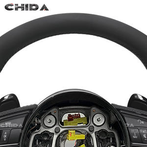 Volant en cuir perforé noir personnalisé pour <span class=keywords><strong>Audi</strong></span> A6 A3 A4 A5 Q5 RS3 RS7 Q7 C6 C8 A8 S6 S7 B8 B8.5 B9 S3 S4 S5 - Product Image 2