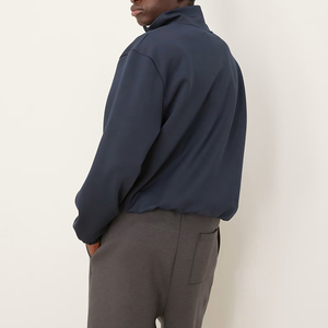 <span class=keywords><strong>Sudadera</strong></span> Personalizada de Estilo Scuba, Unisex, de Alta Calidad, con Cuello Alto y Media Cremallera, Estilo Francés, Corta y Cuadrada, <span class=keywords><strong>Negra</strong></span> - Product Image 3