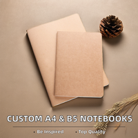 Carnet A4 en papier kraft personnalisable livre de notes d'étudiant à couverture rigide avec logo livre de ligne de voiture livre B5 personnalisé