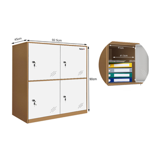 Armario Metálico Moderno de 4 Puertas con Cerradura para Escuela, Hogar, Oficina, Garaje, Dormitorio, Gimnasio, Taller y Almacén - Product Image 2