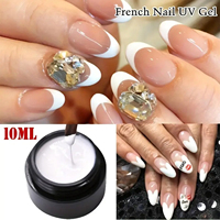 Vernis Gel UV Blanc Français OEM Marque Privée Professionnel pour Peinture d'Ongles, Gel de Peinture Artistique, Ongles French Manucure, Vente en Gros